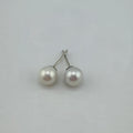 Ohrringe Süsswasserperlen - 7.5mm almost round white medium quality